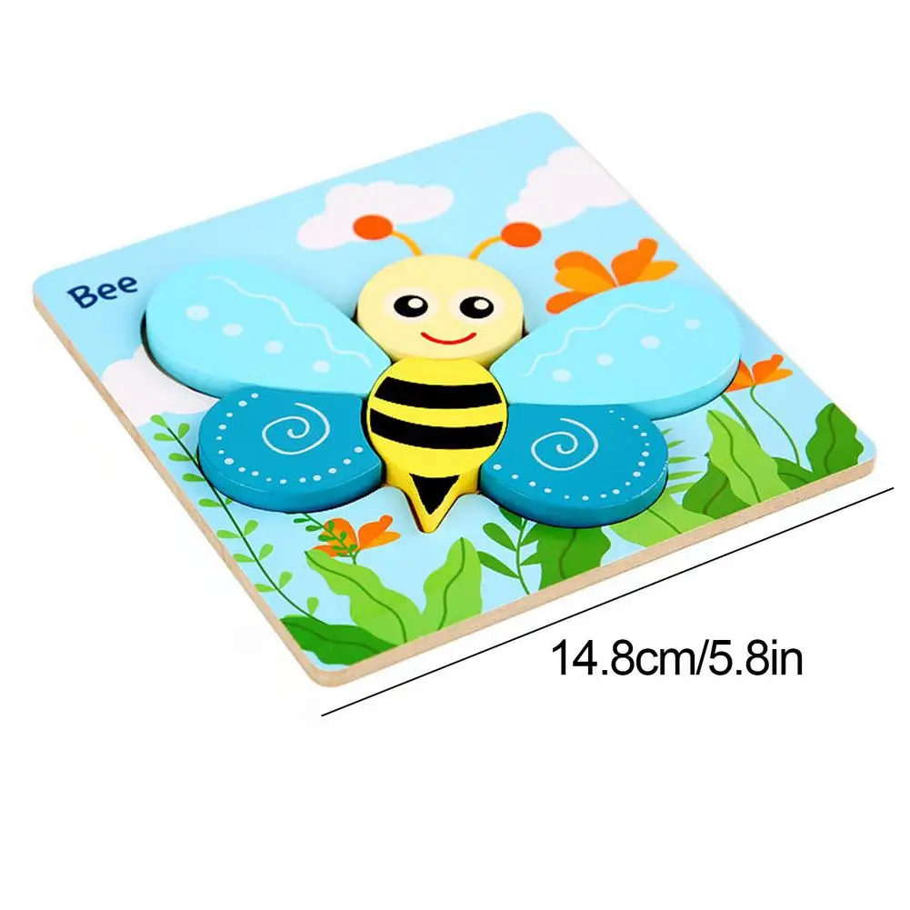 

3D Puzzle Wooden Toys For Children Cartoon Animal Vehicle Wood Jigsaw Kids Baby Montessori Early Educational Learning Toy