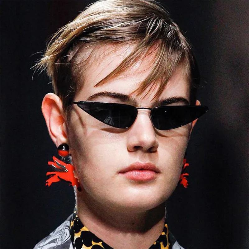 Солнцезащитные очки кошачий глаз женские винтажные маленькие брендовые