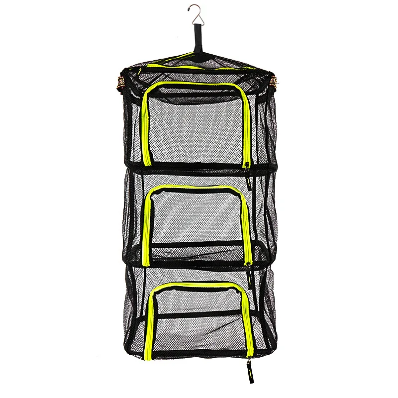 

Outdoor folding drying net, camping four-layer storage basket, storage net basket, drying rack for drying fish and vegetables