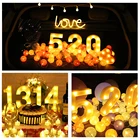 Светящийся светодиодный ночник в виде букв, креативный светильник с 26 буквами английского алфавита и цифрами 0-9, романтический рождественский, Свадебный, праздничный декор, 16 см