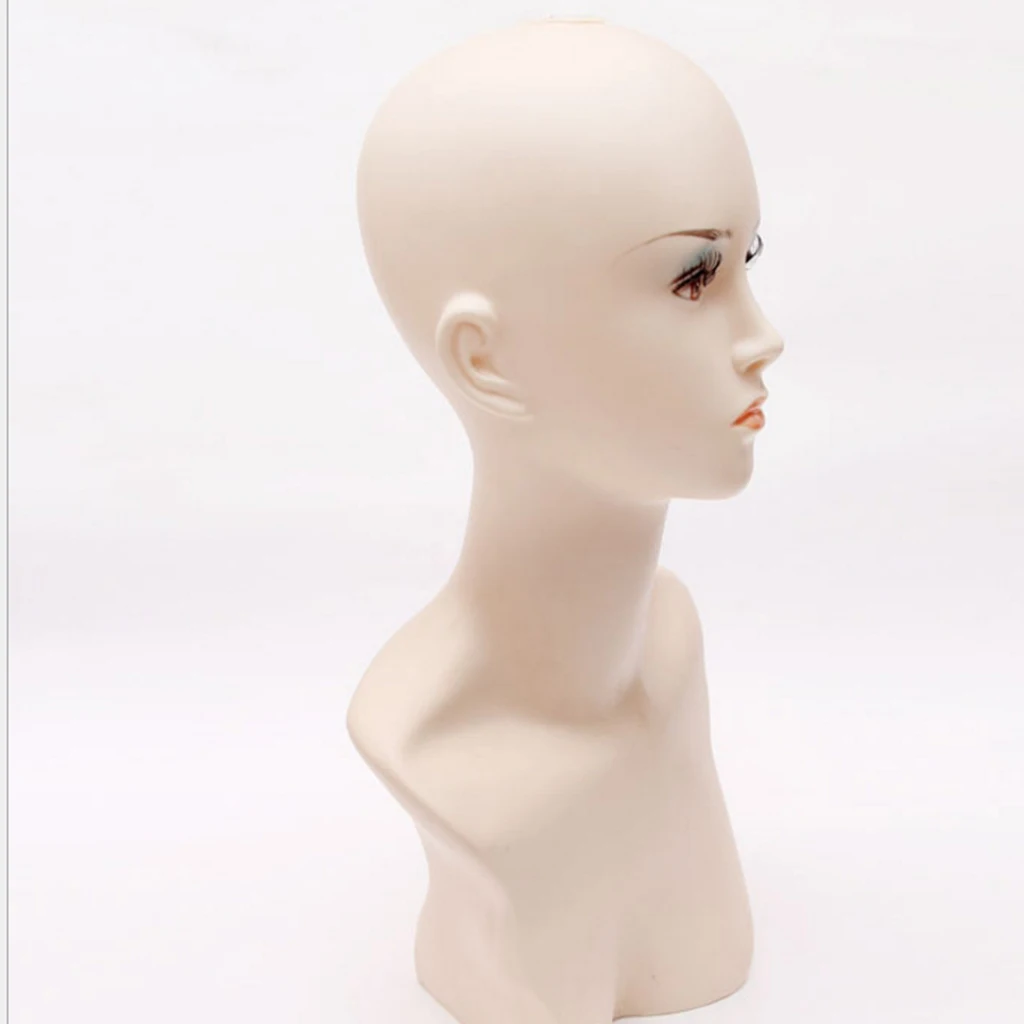 Female Mannequin Head Model Torso Plastic Dress Form with Stand Wig Hat Display Glasses Holder |