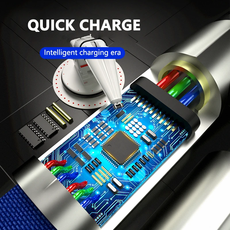 3 в 1 USB кабель для мобильного телефона Быстрая Зарядка Micro usb type C зарядный кабель для IPhone xr xs max кабель для зарядного устройства Шнур
