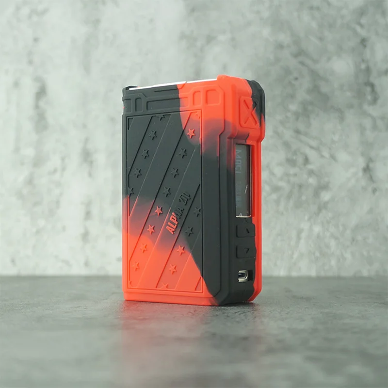 Текстурированная Кожа для VOOPOO ALPHA, комплект на молнии, мод, щит, вейп, силиконовый чехол, обёрточная бумага, рукав, наклейка, оболочка, гель для VOOPOO ALPHA, на молнии, мод - Цвет: Black Red