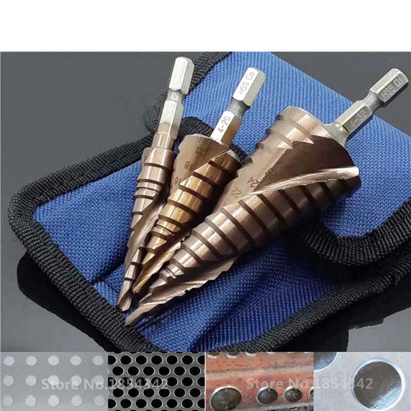 Набор ступенчатых Сверл из нержавеющей стали комплект 3 предметов быстрорежущей