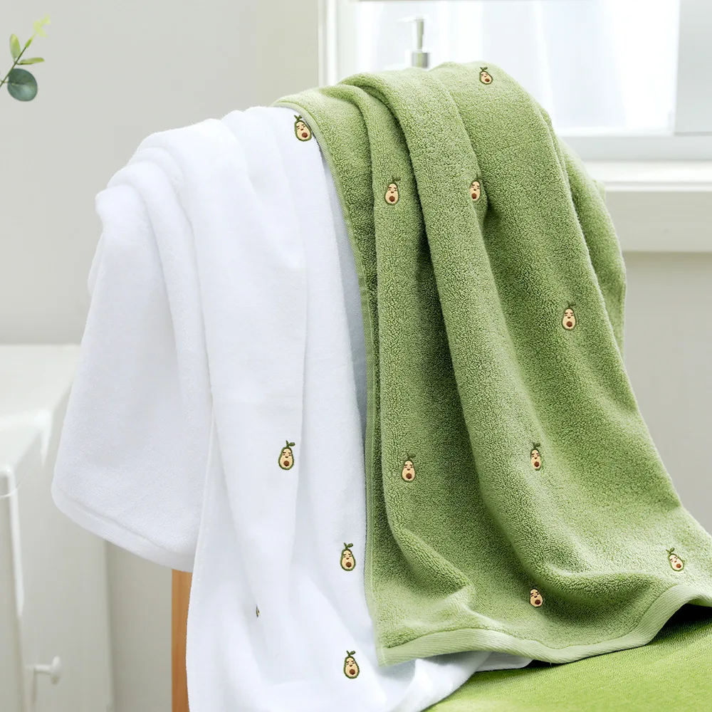 

Absorbent Bathroom Large Fast Drying Cotton Thick Bath Towels Towels for Adults Dry Hair Wash Face Towel Avocado Microfiber Soft