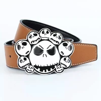 punk style skull belt buckle for men unisex cartoon skull head metal buckle western cowboy jeans accessories for 4cm wide belt