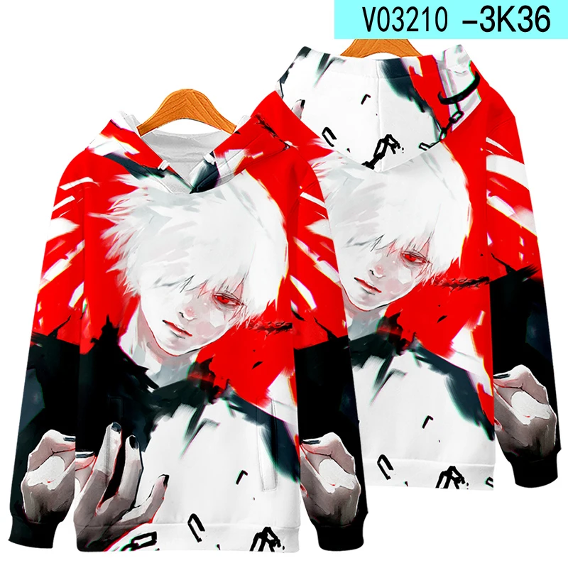 Японское аниме Токийский Гуль канеки Кен Косплей Толстовка для женщин и мужчин