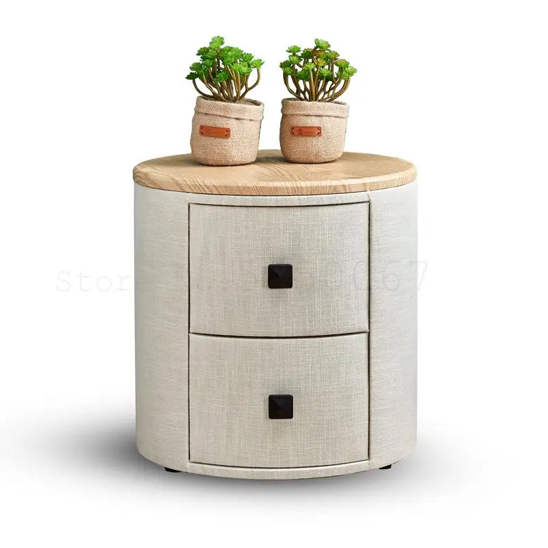 Простой прикроватная тумбочка ABC круглый твердой древесины хлопок Болье