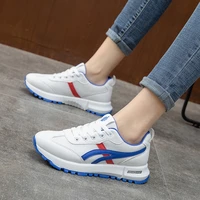 2021 sports shoes new spring leisure student running sports womens shoes lace up korean low top platform shoes women