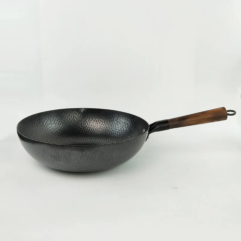 32 см железный горшок без покрытия здоровая сковорода антипригарный Газовая