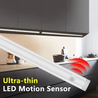 motion sensor light led wireless night lamp customizable slim aluminum energy saving under cabinet wardrobe plug or usb charging