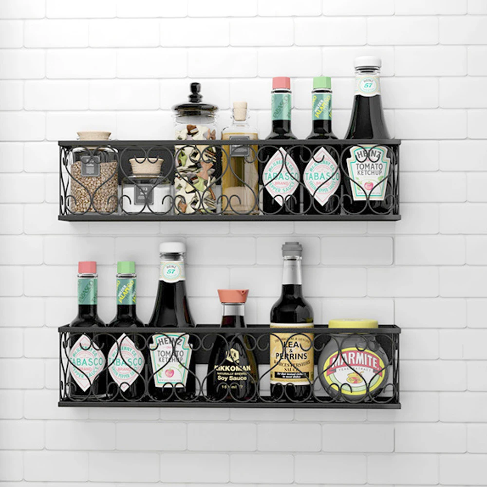 Стеллаж кухонный настенный для специй 1 упаковка|Настенные кухонные стеллажи| |