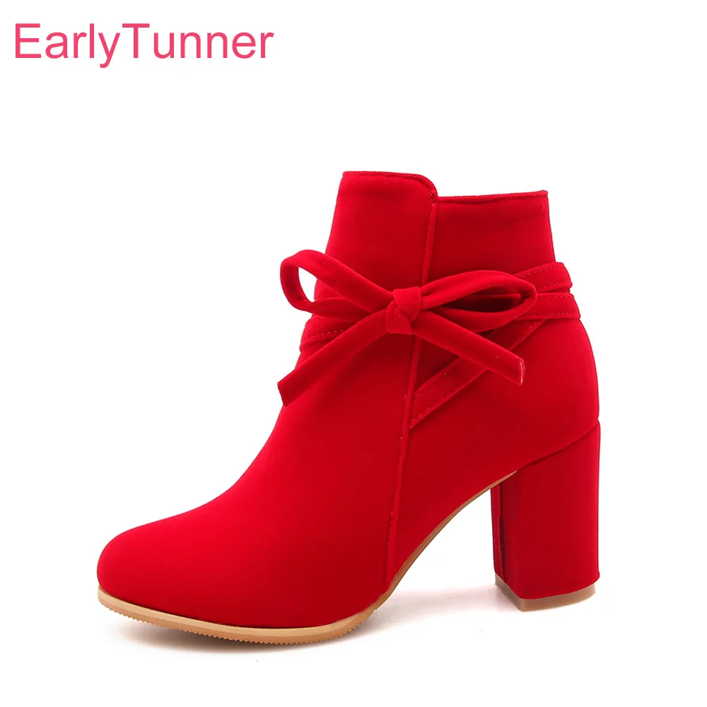 Женские Классические ботильоны на высоком каблуке зимние дышащие ботинки