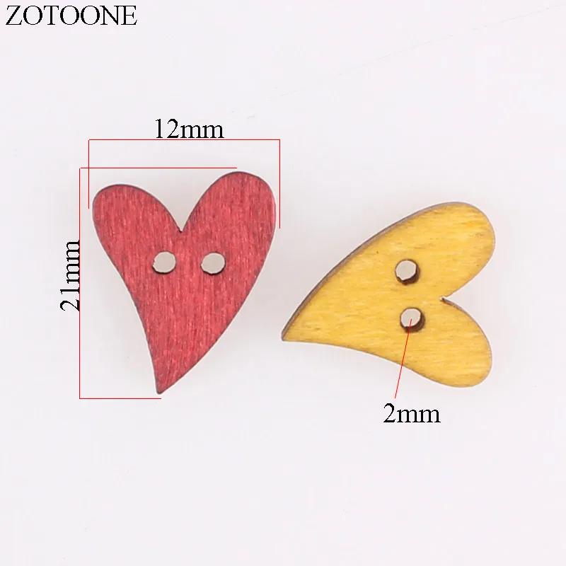 ZOTOONE Diy деревянные пуговицы в форме сердца аксессуары для скрапбукинга пальто