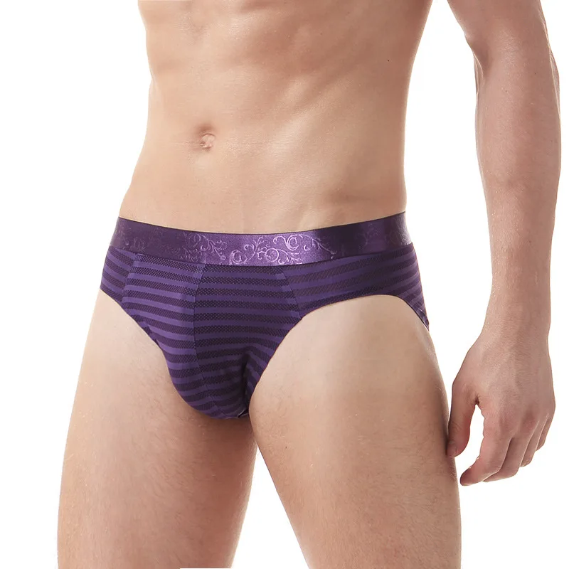 Трусы брифы мужские Бесшовные шелковое нижнее белье однотонные Короткие трусы|men underwear brief|shorts briefscockcon men |