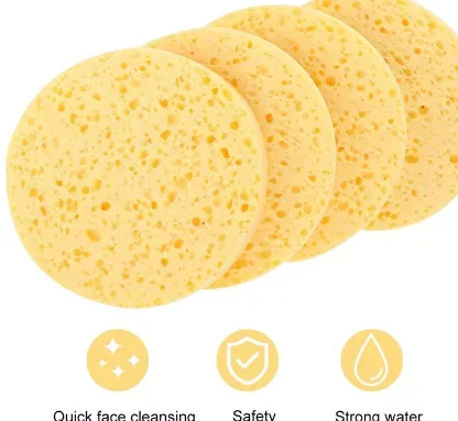 

50pcs spot wash face cleanser easy to foam cellular honeycomb cotton skin cleaning and skin care tools, wood pulp cotton