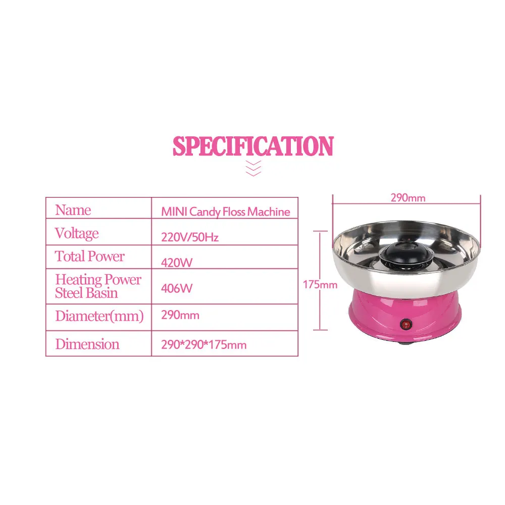 ITOP Мини электрическая DIY машина для производства хлопковых конфет сахарная нить