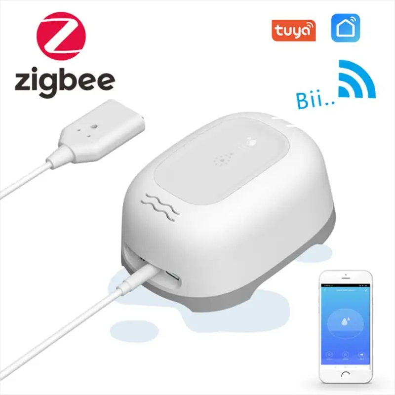

Tuya smart zigbee smart water sensor supports water leakage detection and alarm Intelligent accessories dropshipping