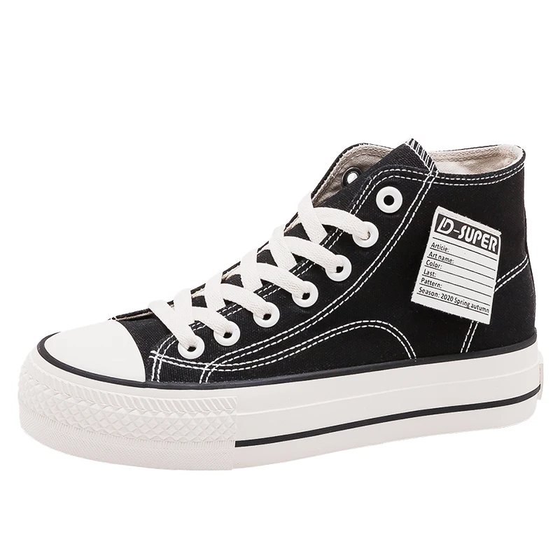 

2021 Fashion Women Canvas Shoes Trend Platform Shoes New Comfortable Breathable High Quality Thick Bottom Vulcanized Shoes Women