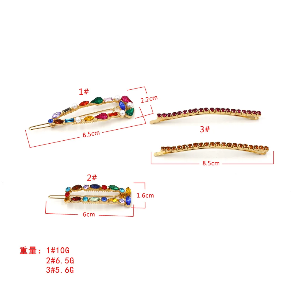 1 комплект корейские блестящие хрустальные шпильки для волос Женские