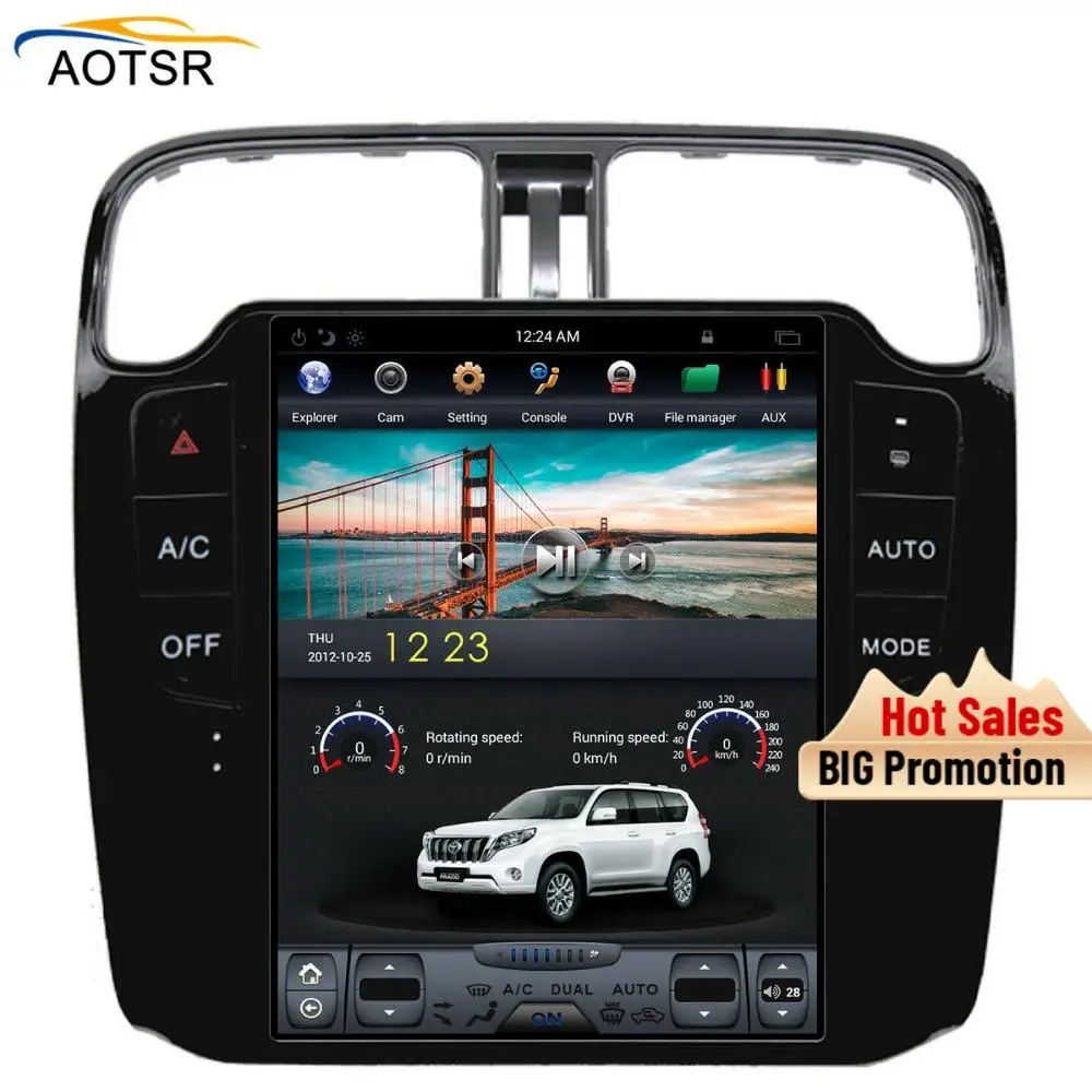 Автомобильный gps навигатор Tesla Style головное устройство с большим экраном Android 7 1