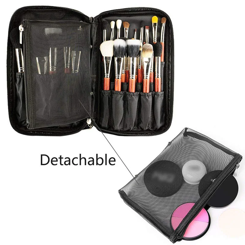 

Professional Cosmetic Bag Beauty Case Toiletry Brush Organizer Neceser Multi Functional Makeup Bag for Travel & Home