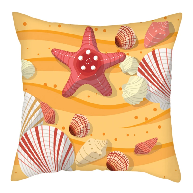 Fuwatacchi океанские животные льняные Чехлы для подушек Морская звезда Мультяшные