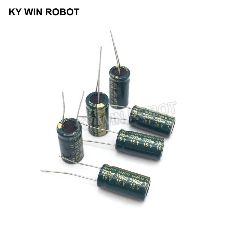 10 шт. алюминиевый электролитический конденсатор 3300 мкФ 16 V 10*20mm frekuasi tinggi