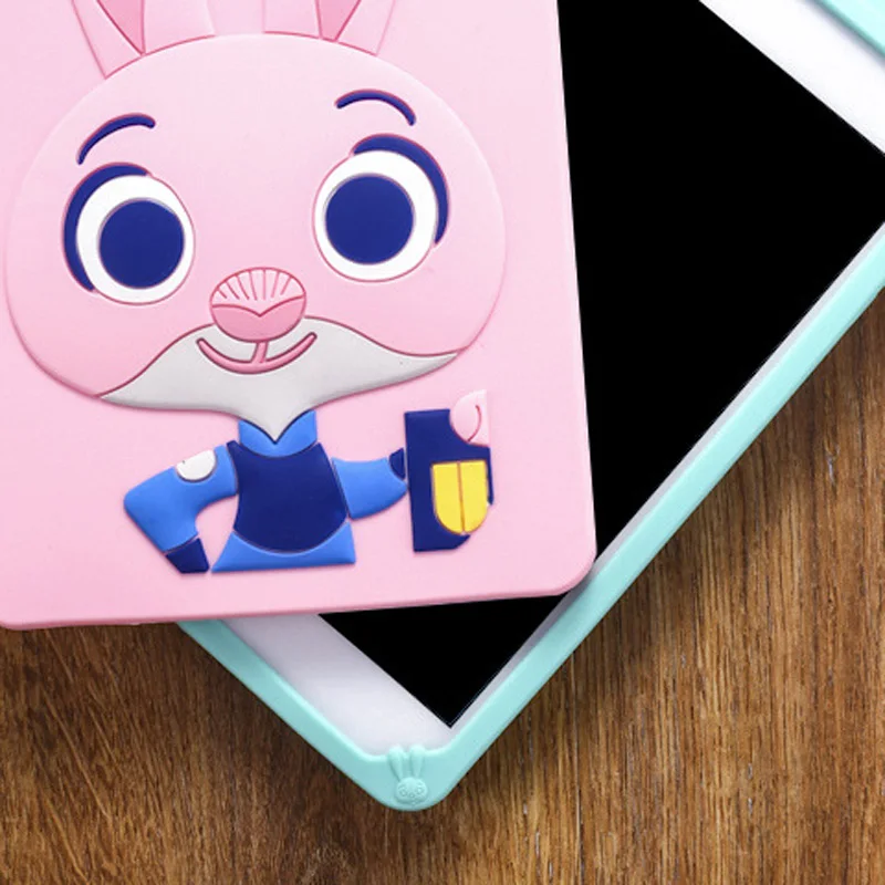 Чехол для планшета для нового ipad 9,7 дюйма с милым мультяшным Кроликом, детский противоударный силиконовый резиновый чехол на заднюю панель для ipad чехол