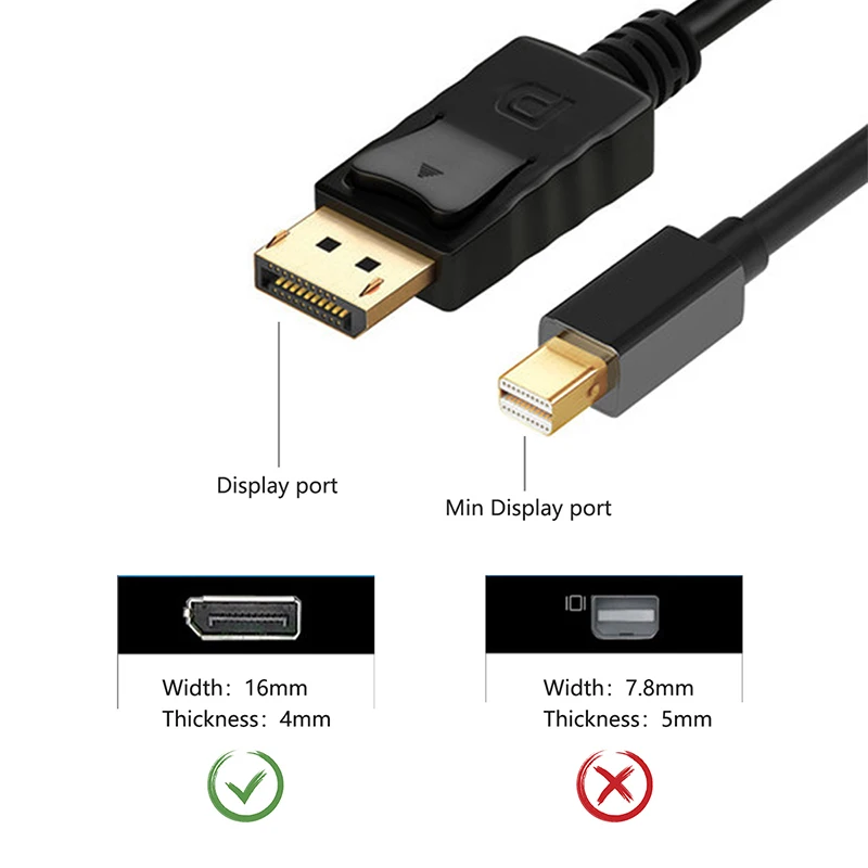 Кабель преобразователь USBC Type C для порта дисплея DP штырь 4k адаптер 1080P Swither ПК