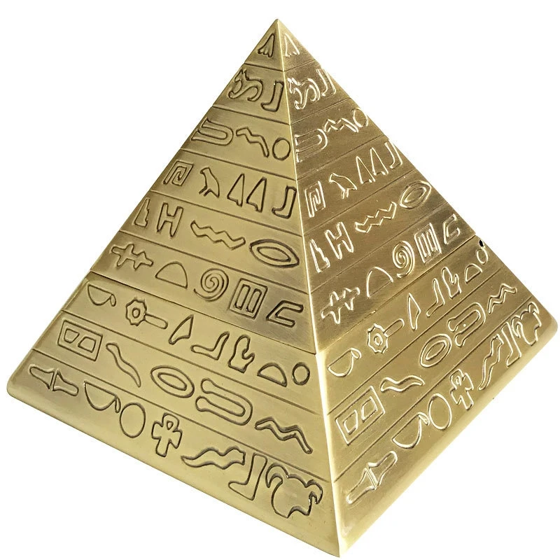 

Pyramid Retro Ashtray Household Ashtray with Lid Creative Personality Trend Fashion Gift