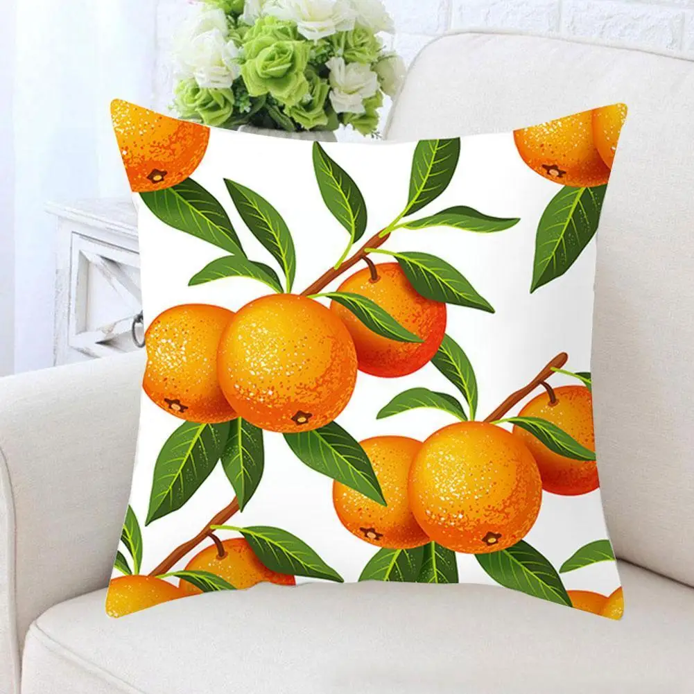 

Hipster Tropical Leaves Summer Fruits Print Cushion Bright Candy Pillows Case Couch Sofa Colors Case Pillows Throw I9S0