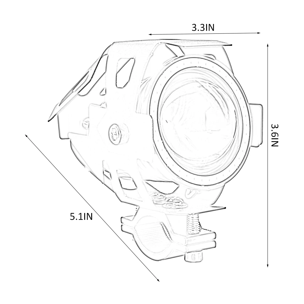 2 шт. 30 Вт U7 фары для мотоцикла ангельские глазки точечные светильник с DRL