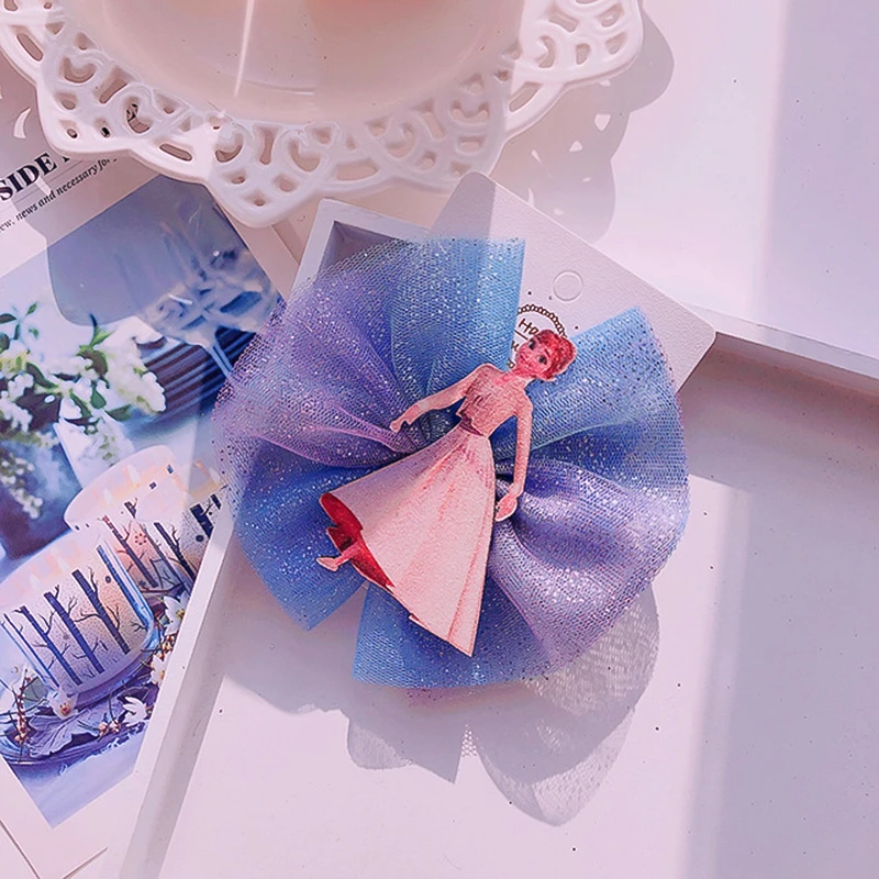 Disney Frozen/комплект из 2 предметов для маленьких принцесс Детские заколки с бантом