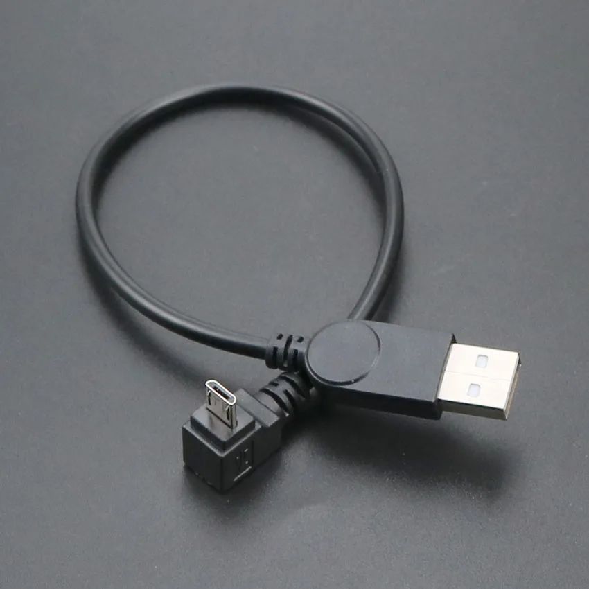 Кабель YuXi для передачи данных и зарядки с углом 90 градусов штекер Micro USB/USB 2 0 A |
