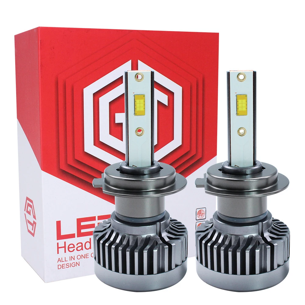 

GT3 Car led headlights 360° headlights car products 9005 h11 H4 H7 car led headlights 6000K 9000Lm car accessories
