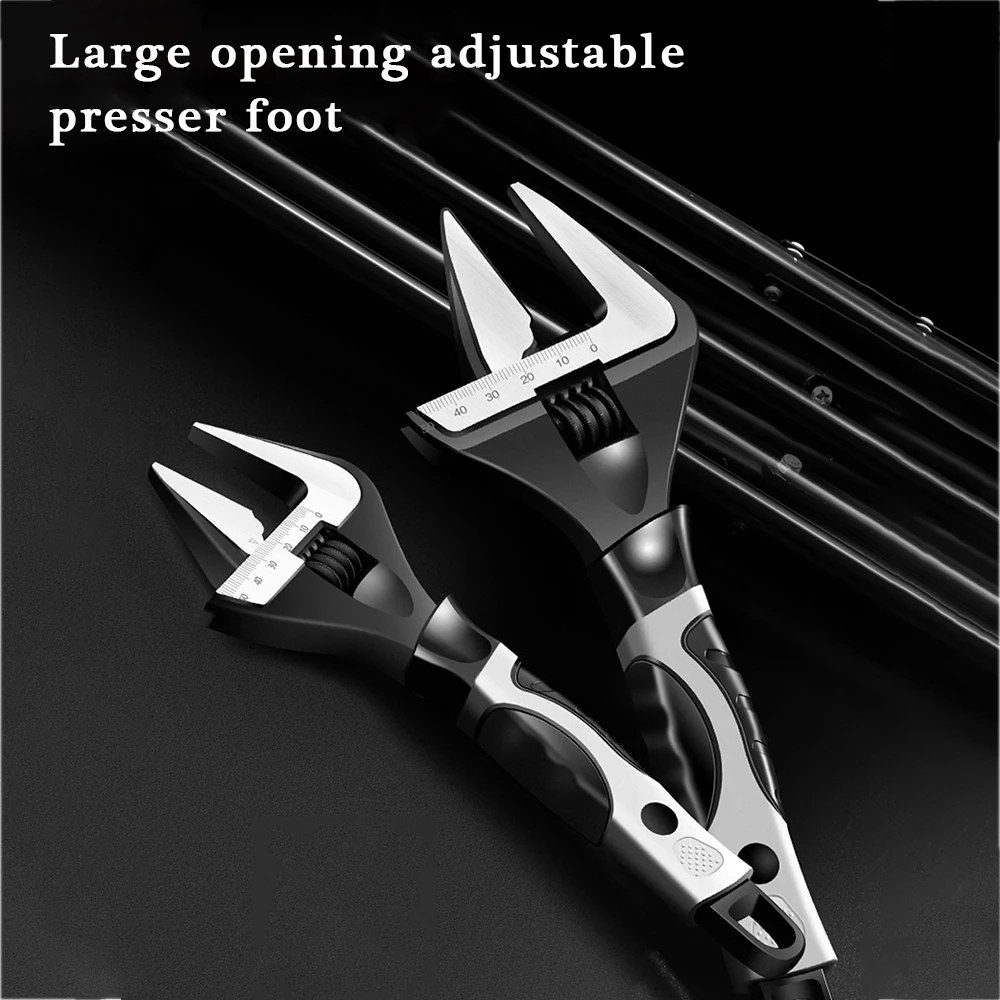 

Профессиональный регулируемый гаечный ключ, универсальный гаечный ключ, большое открытие, ручные инструменты для домашнего сантехническо...