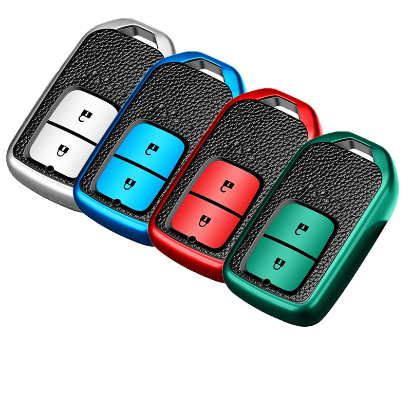 

Carbon Fiber TPU Smart Car Key for Honda for Fit City Jazz XRV Venzel HRV Car Remote Control Key Chains Key Cover