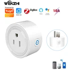 Zigbee электрические розетки Бразилии Стандартный таймер Мощность 220V Tuya Smart Life Alexa Google домашний помощник Smartlife с розетки
