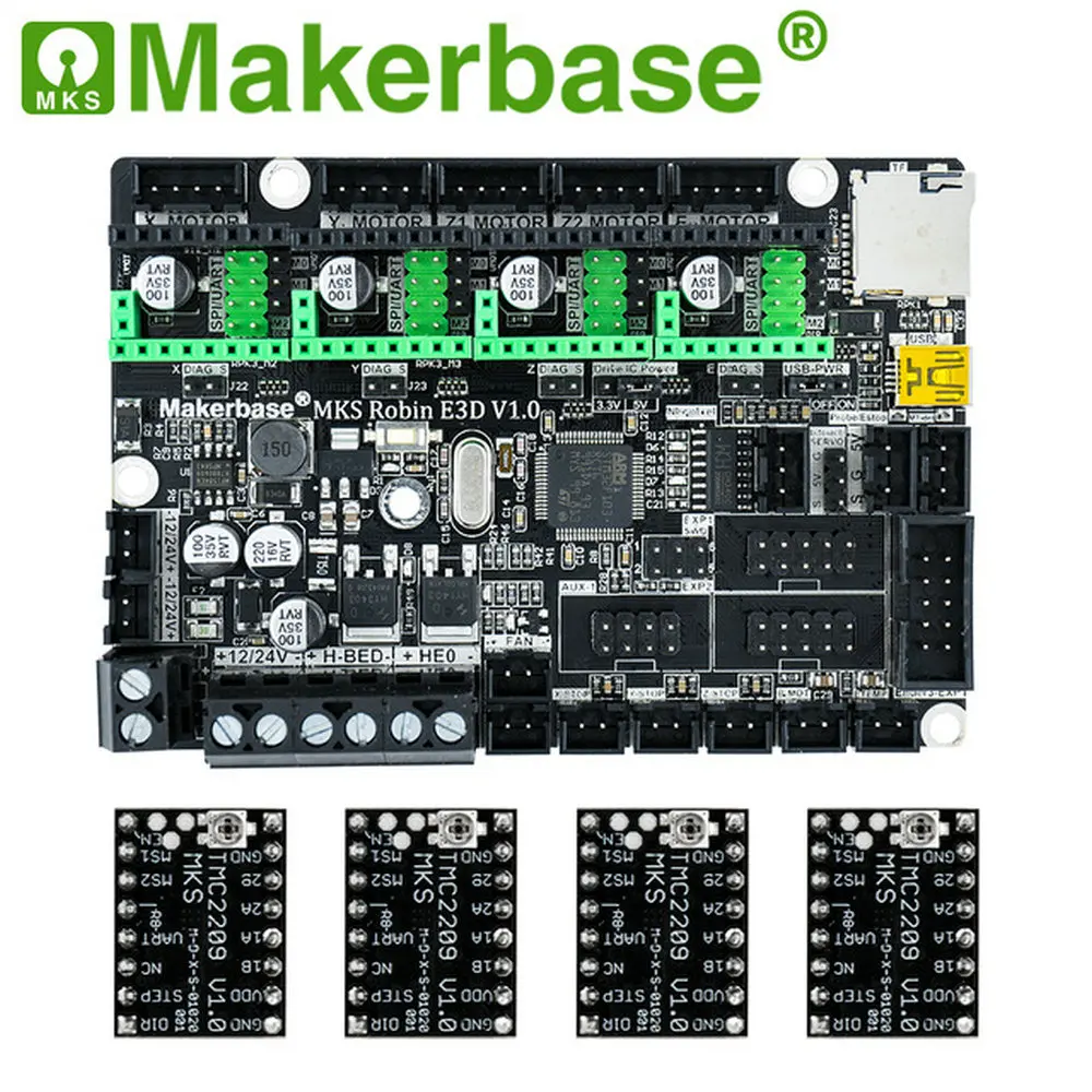 3D плата управления Creative MKS Robin E3 E3D 32 бит детали для принтера с TMC2209 UART драйвер