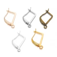 50pcslot french earring hooks lever back open loop setting for diy earring clips clasp jewelry making supplies accessories