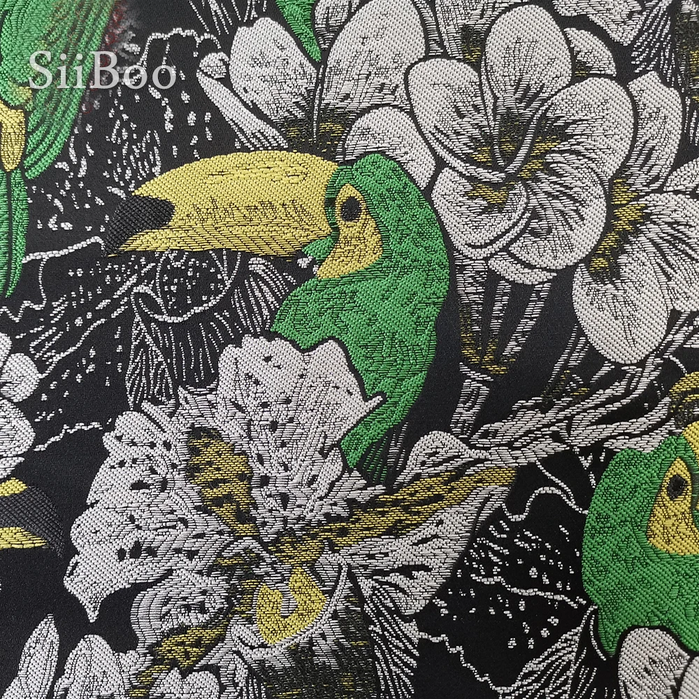 

American style bird floral jacquard brocade fabric for dress coat brocade dress fabric telas tecidos tissu stoffen SP3278