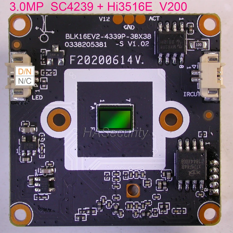 IPC H.265 3MP 1/2.7 &quotSC4239 CMOS датчик изображения + Hi3516E V200 CCTV IP камера Модуль платы блока