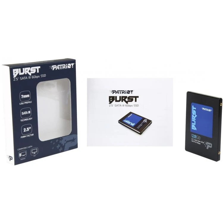 Твердотельный накопитель Patriot Burst PBU120GS25SSDR SSD 2.5&quot 120GB SATA-III | Компьютеры и офис