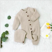 winter knitted warm romper for baby clothes with hat infant toddler long sleeve jumpsuit newborn girl boy suit