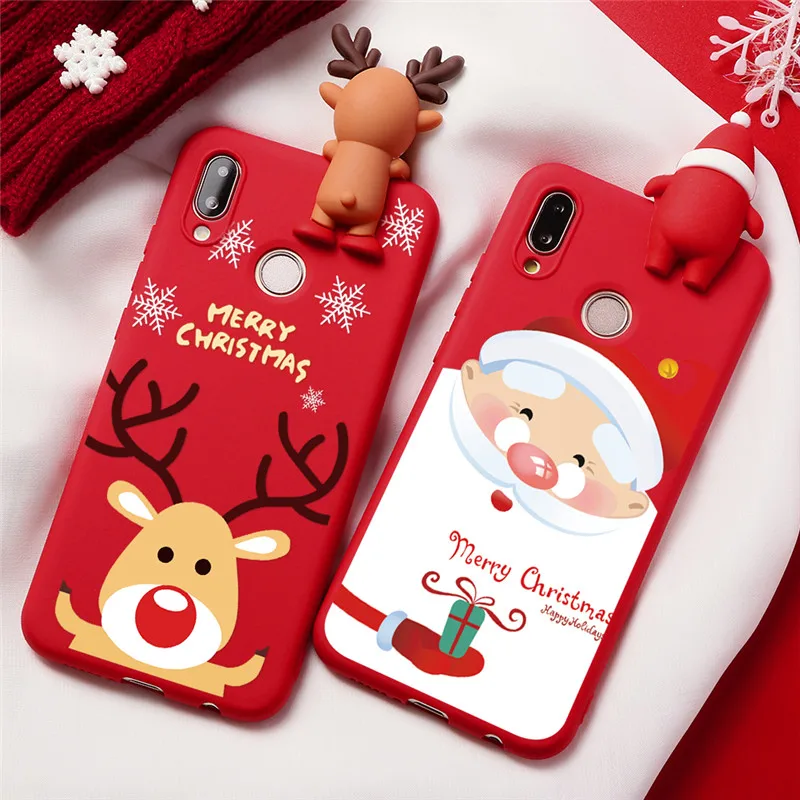 for oppo k3 r11 r11s r17 r9 r9s realme 2 3 5 pro xt plus reno ace z doll mobile bag phone case christmas santa reindeer housing free global shipping
