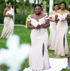 Bridesmaid Dresses New Arrival Champagne Off The Shoulder Side Slit Bridesmaid Dresses With Zipper Back Wedding Party Dresses Bridesmaid Dresses New Arrival Champagne Off The Shoulder Side Slit Bridesmaid Dresses With Zipper Back Wedding Party Dresses
