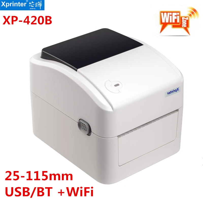 

Xprinter 420B 152mm/s Thermal Shipping Label Printer Barcode Printer for Thermal Label Paper Width Between 25-115mm Support QR