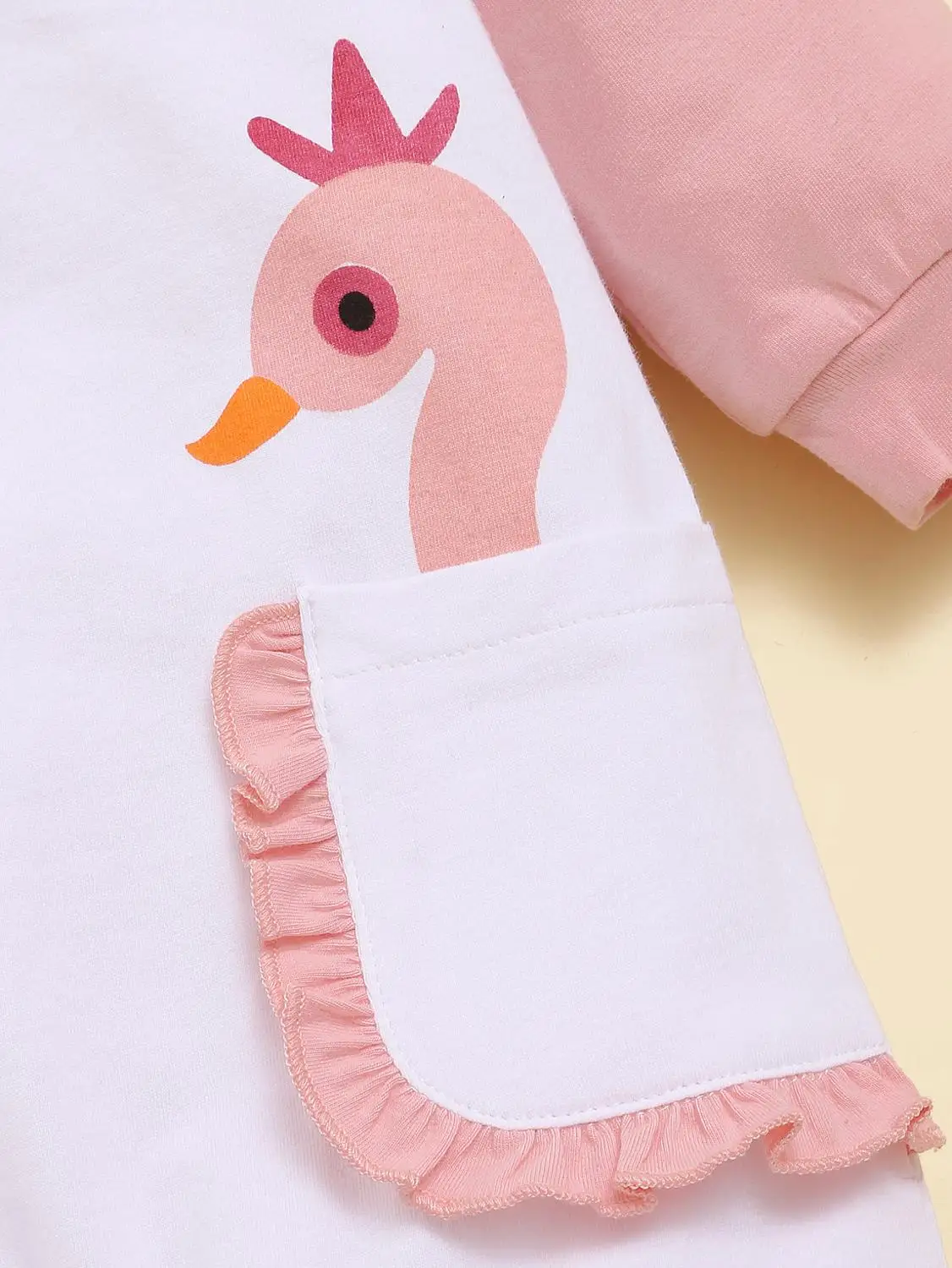 

Infant Girl Winter Clothes Newborn Baby Girls Long Sleeve Pink Cartoon Romper Hat Set Free Shipping Toddler Girl Winter Clothes