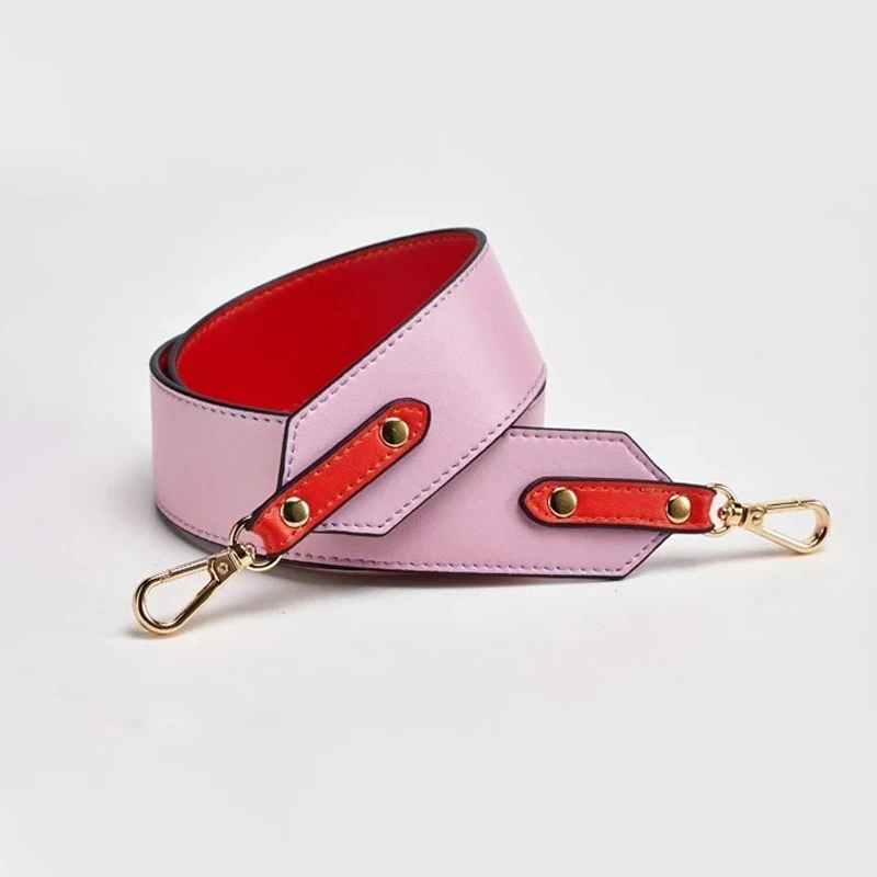 13-Pink front Бренд BAMADER, высокое качество, натуральная кожа, сумка на ремне, новая мода, широкий плечевой ремень, роскошный ремень для сумки, сумки, аксессуары - Цвет: 13-Pink front
